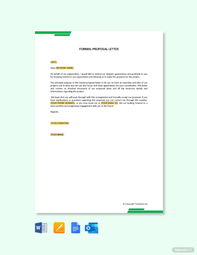 formal proposal letter template