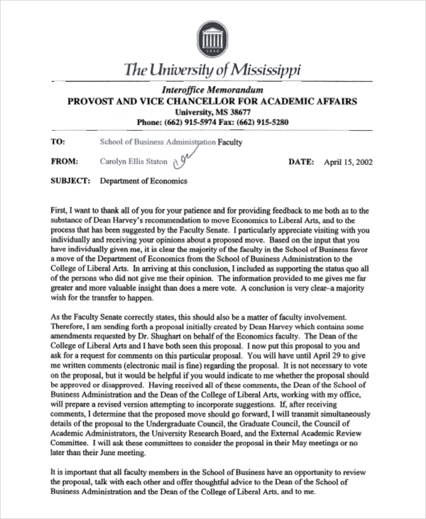 Interoffice Communication Template