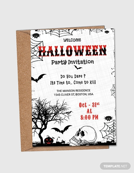 free premium halloween party invitation flyer
