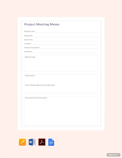 Free Project Meeting Memo Template