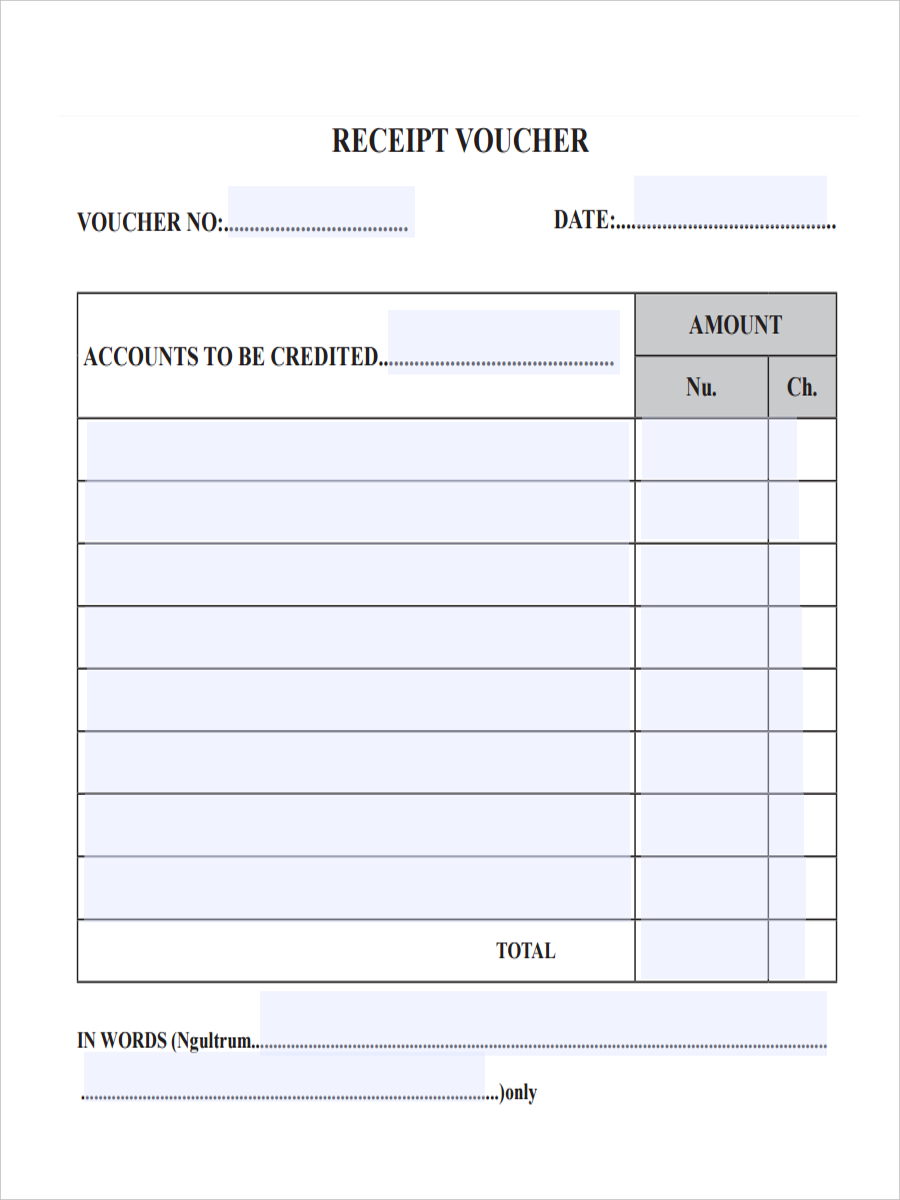 Receipt Voucher - 5+ Examples, Format, Purpose, Types, How to Prepare