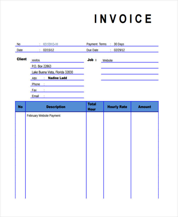 Freelance Invoice