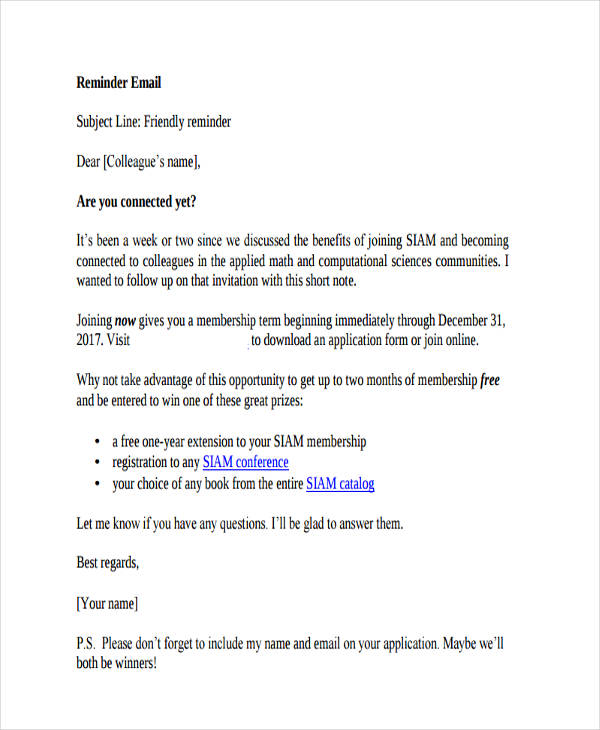 How to write a friendly reminder email