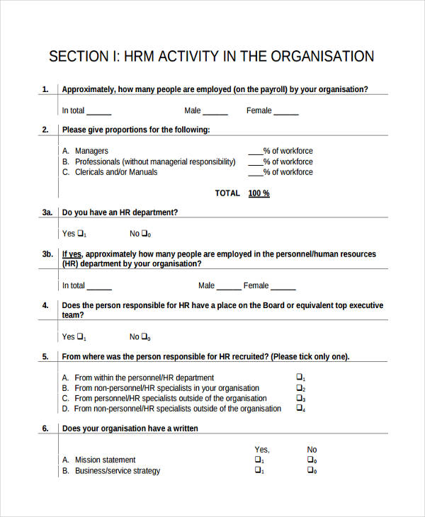 research questions for hr