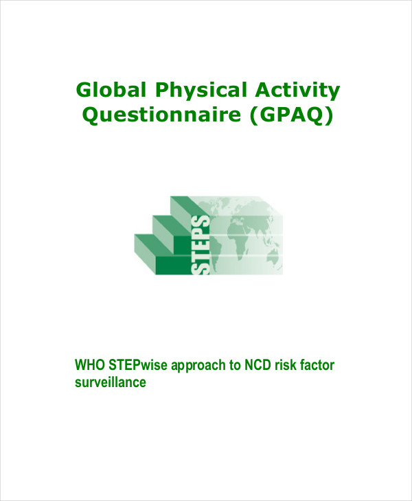 FREE 8+ Physical Activity Questionnaire Examples & Samples in PDF Examples