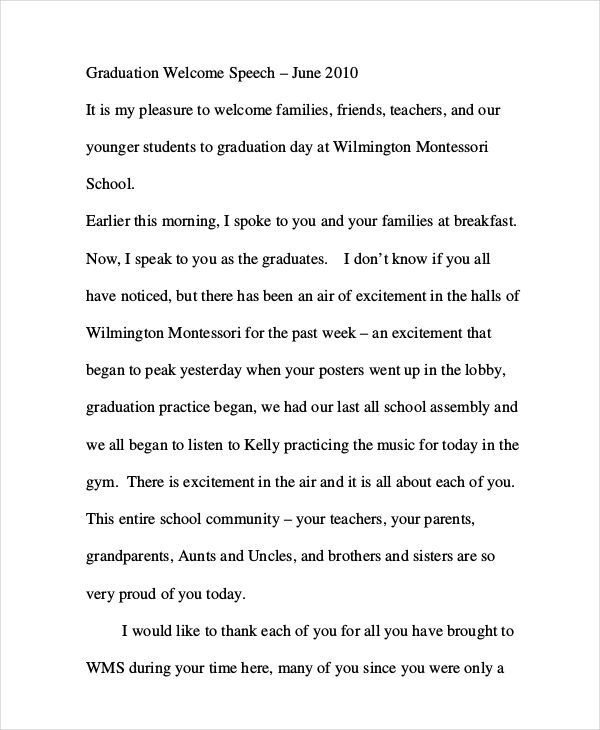 elementary graduation speech for guest speaker