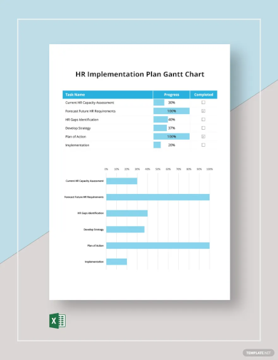 HR Implementation Plan Gantt Chart Template