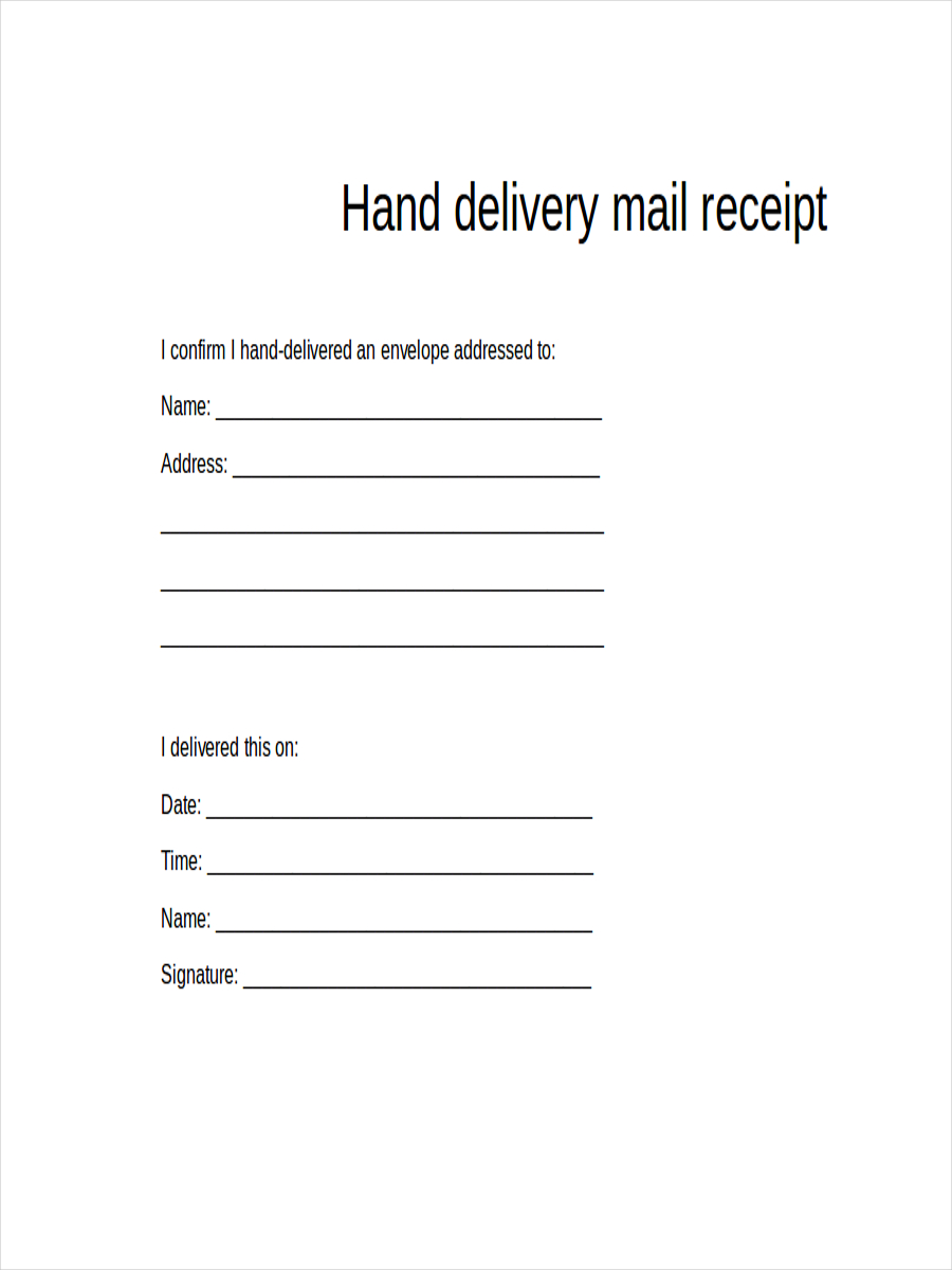 Hand Receipt Template Database