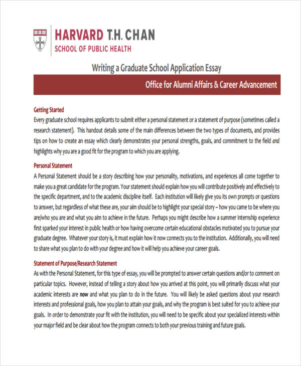 personal statement harvard graduate school