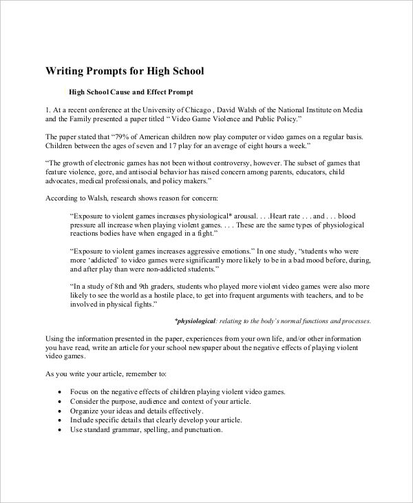 short informative essay examples for high school brainly