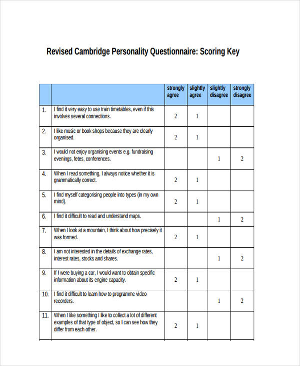 personality development research questions