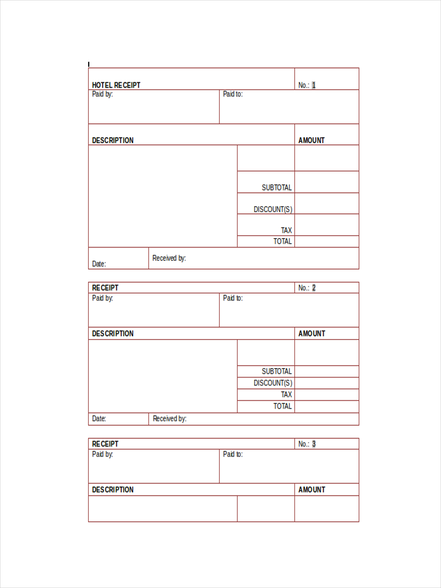 14 hotel receipt templates ms word excel pdf formats samples