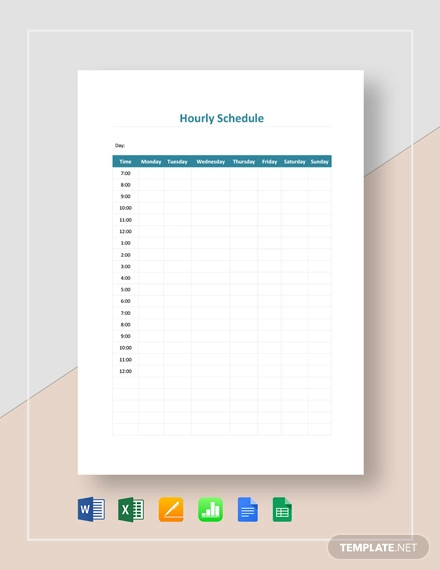 google docs template daily schedule