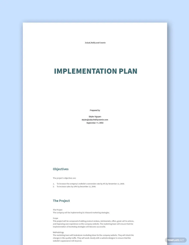 Implementation Plan Template