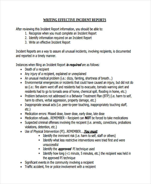 Template On How To Write A Report