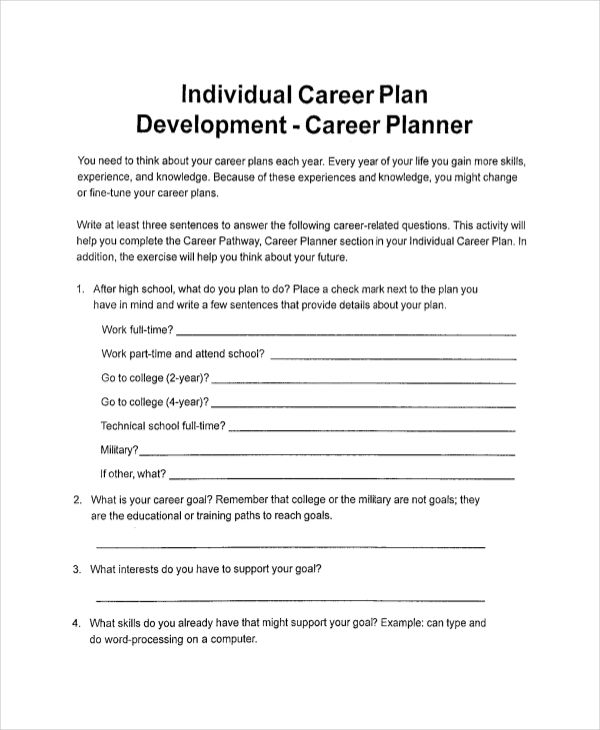 FREE 18+ Individual Development Plan Examples & Samples in PDF Word