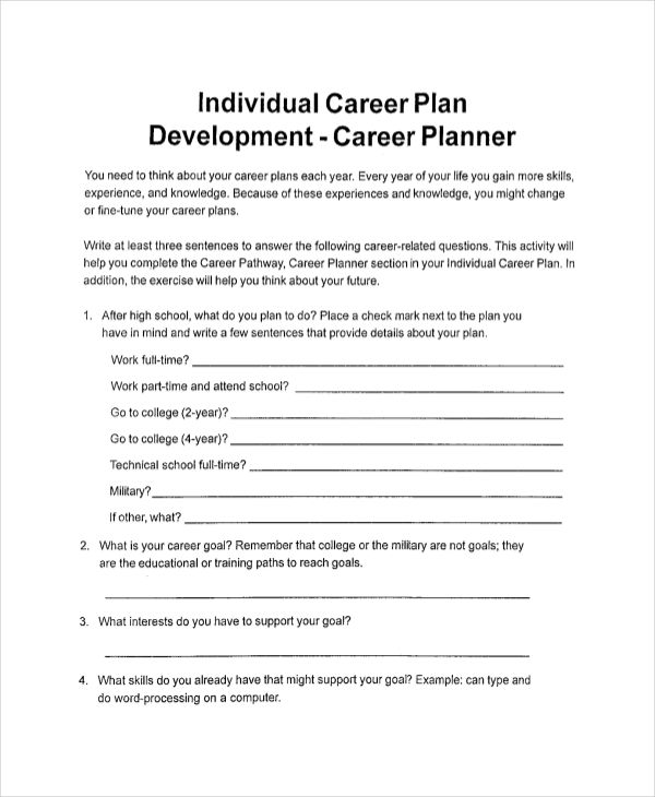 Individual Development Plan 18 Examples Format How To Create Pdf