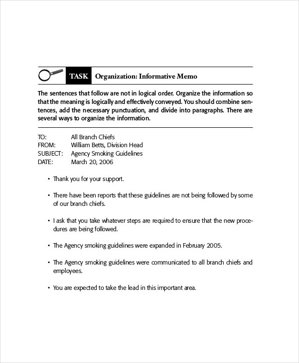 Sample Business Memo