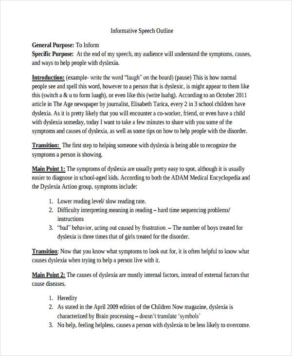 Informative Speech Outline2