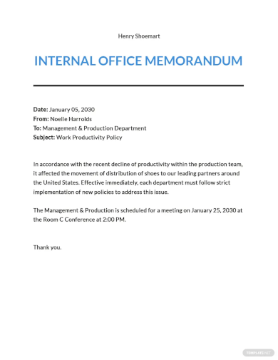 internal office memo template1