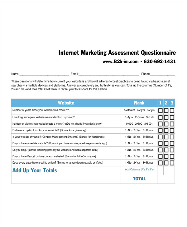 marketing research survey examples