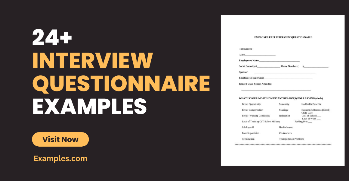 interview questionnaire examples