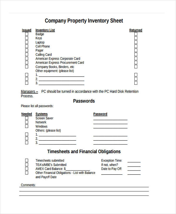 Inventory in PDF - 23+ Examples, Format, Sample | Examples