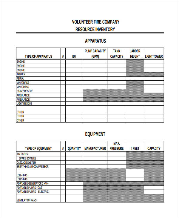 Asset Inventory 6 Examples Format Pdf