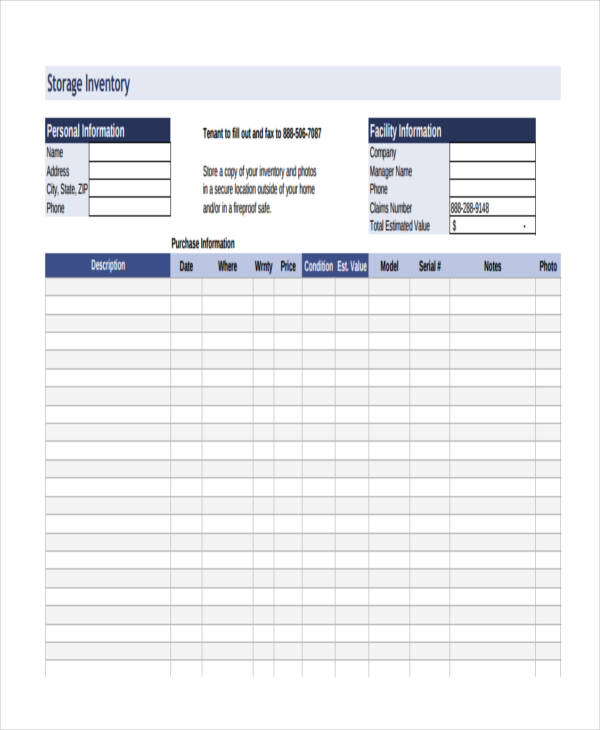 Asset Inventory 6 Examples Format Pdf