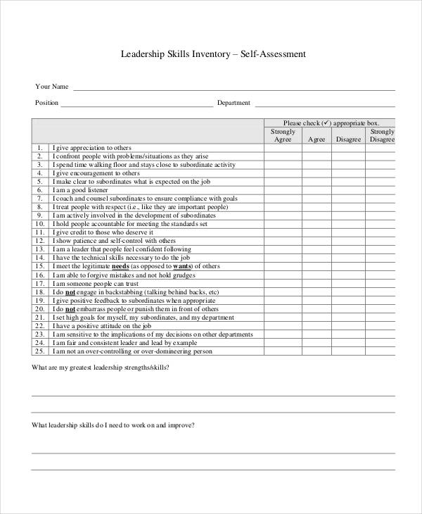 Inventory for Leadership Skills
