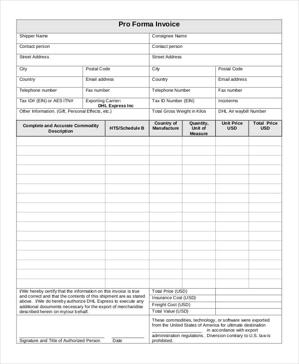 Free 10 Proforma Invoice Examples Samples In Google Docs Google Sheets Excel Doc Numbers Pages Pdf Examples