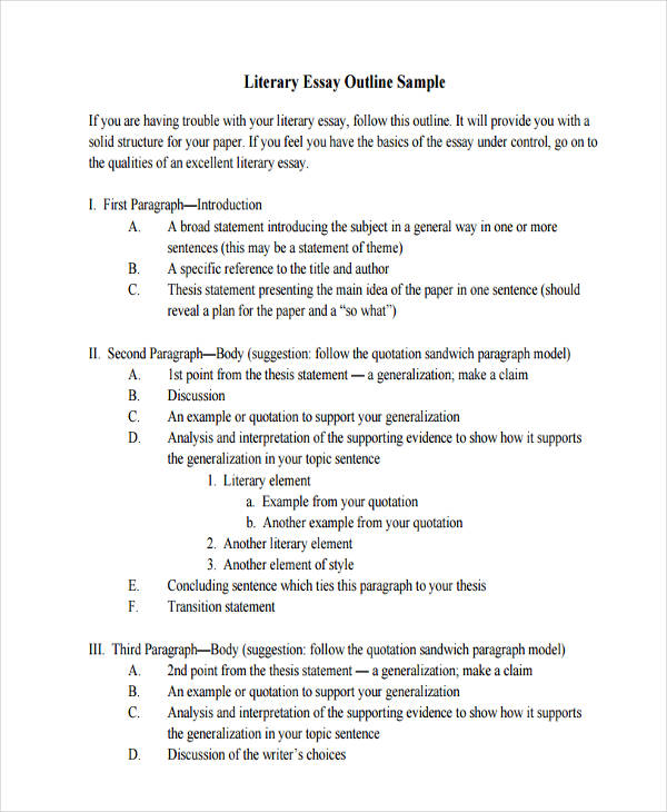 essay outline examples that you can use