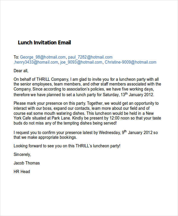 Invitation Email 13 Examples Format Pdf Examples