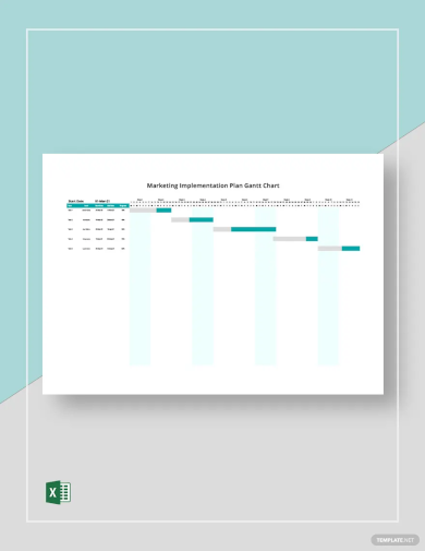 marketing implementation plan gantt chart template