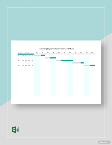 Marketing Implementation Plan Gantt Chart Template