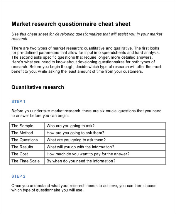 marketing survey questionnaire sample - Ideal.vistalist.co