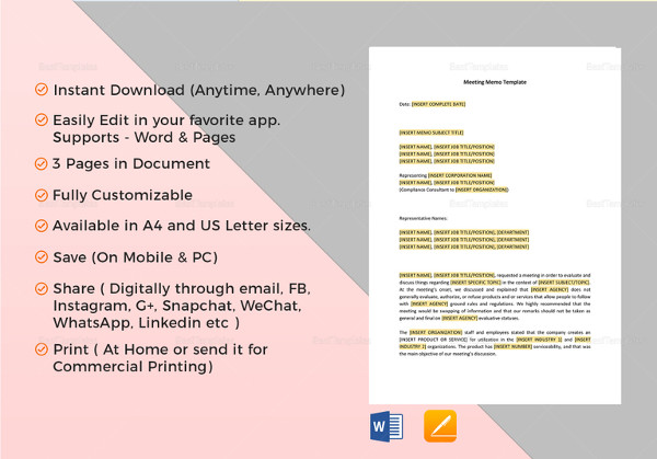 Meeting Memo Template1