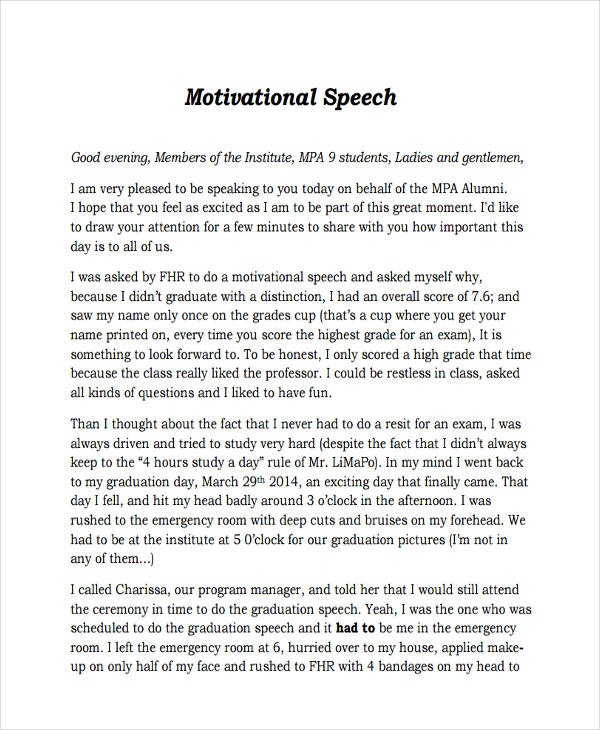 Public speaking speech essay