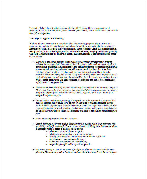 Nonprofit Business Plan Template Doc For Your Needs