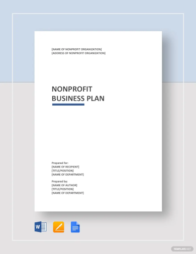 nonprofit business plan template