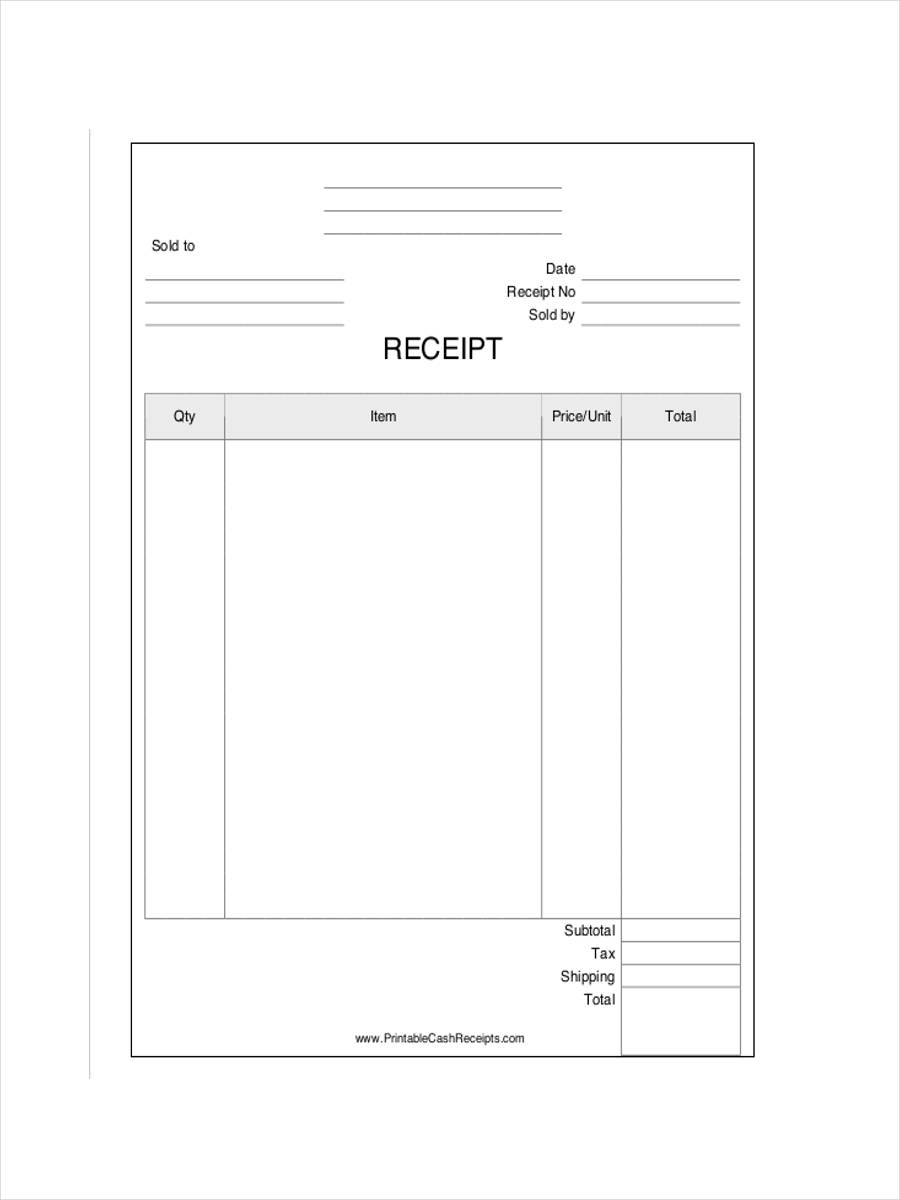 Official Receipt - 8+ Examples, Google Docs, Google Sheets, Excel, Word ...