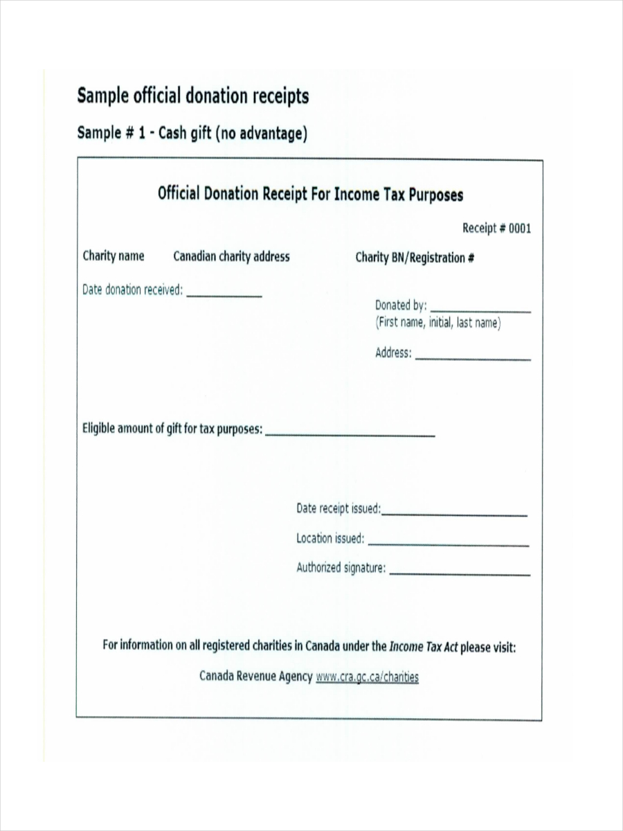 Free Donation Receipt Templates