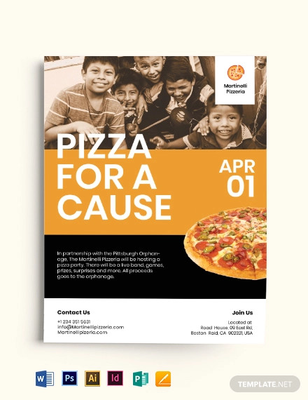 pizza fundraiser flyer template