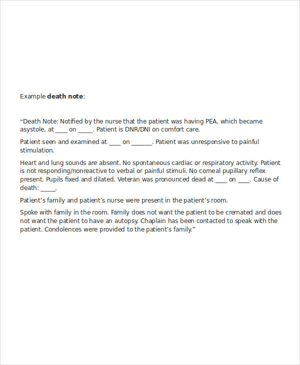 Death Note Examples Format How to Use Pdf