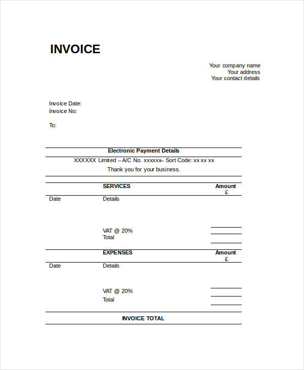 Printable Invoice