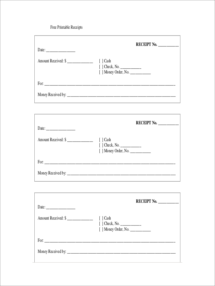 Printable Receipt for Business