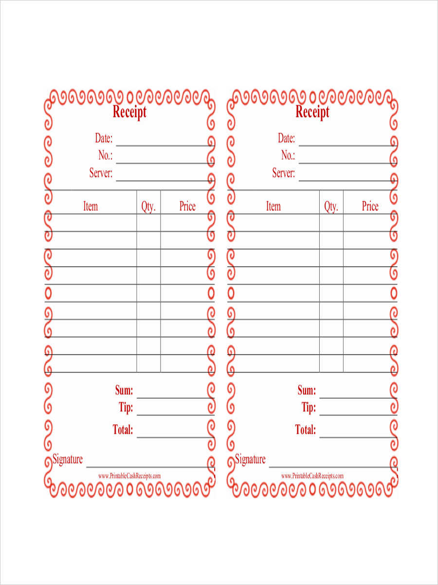 8 Best Restaurant Receipt Templates Formats Word Pdf Exclusive Free 