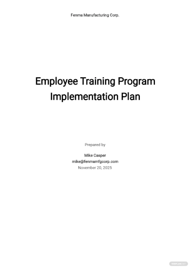 program implementation plan template