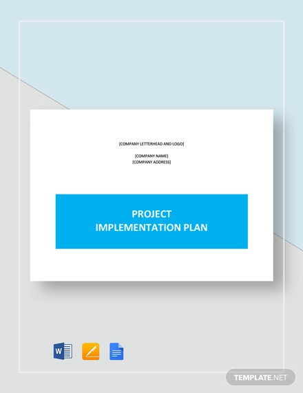 Project Implementation Plan Template