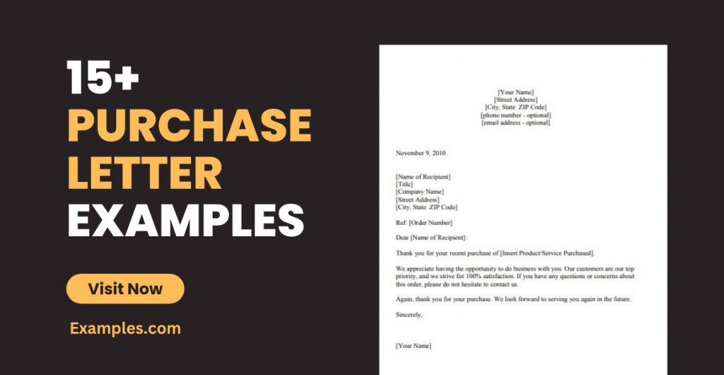 Purchase Letter Examples